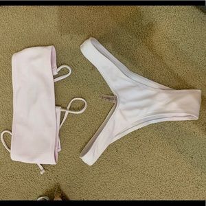 light pink zaful bathing suit set